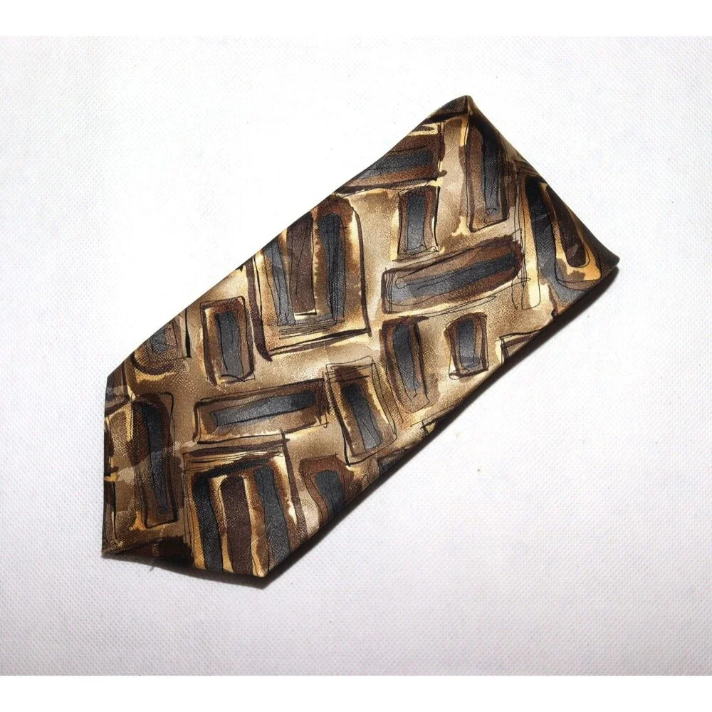 J. Garcia Jerry Garcia Men's Geometric Silk Tie Neck Tie‎
